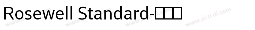Rosewell Standard字体转换
